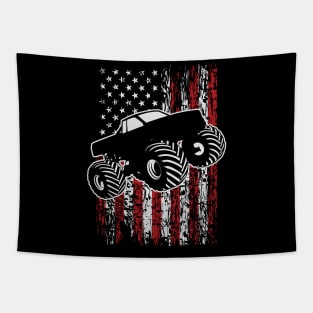 USA FLAG MONSTER SMASHER Tapestry