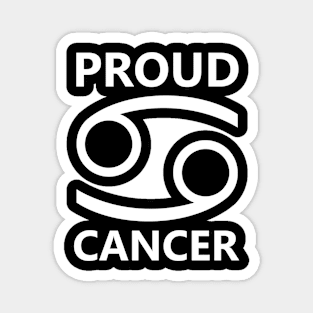 Proud Cancer White Magnet