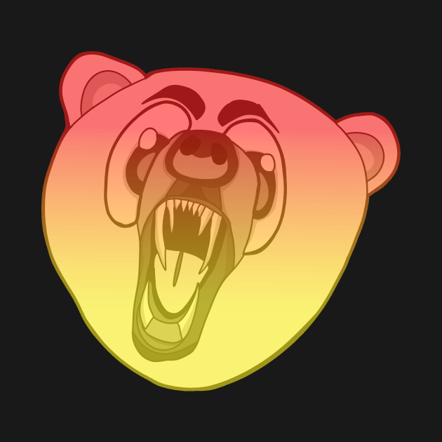 Red and Yellow Fade Bear by ggheat6