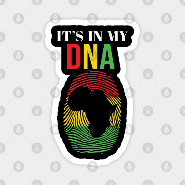 It's in my DNA, Black History, Fingerprint, African, Black Lives Matter Magnet by UrbanLifeApparel