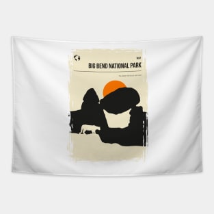 Big Bend National Park Vintage Retro Travel Poster Tapestry