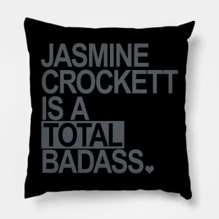 Jasmine Crockett is a total badass - gray box Pillow