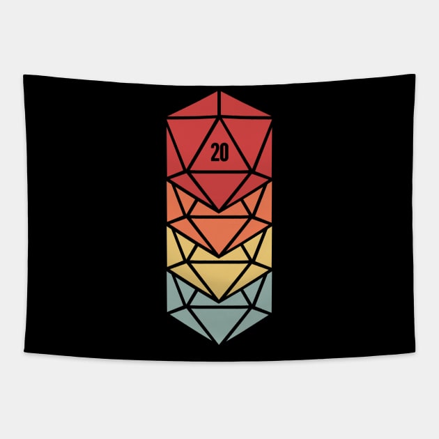 Retro d20 | Roleplaying Board Game Dice Tapestry by MeatMan