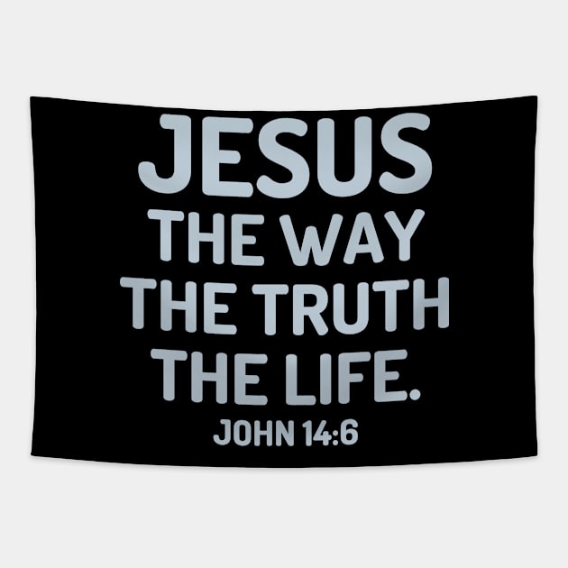 Jesus the way the truth and the life Tapestry by ChristianLifeApparel