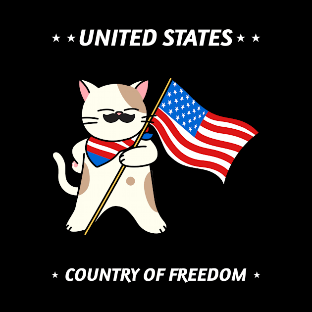 United States country of freedom by Purrfect Shop