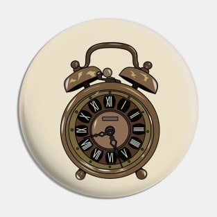 Alarm clock cartoon illustration Pin