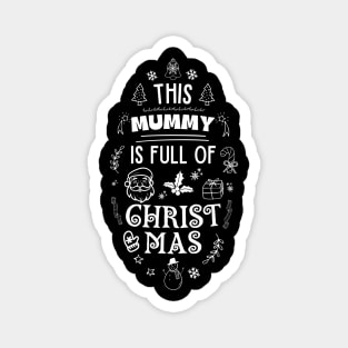 Merry Mummy Typography Magnet