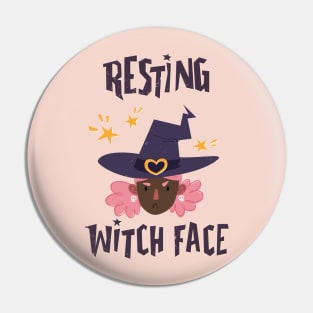 Resting Witch Face - Pink Hair Witch Pin