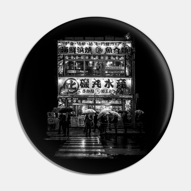 Tokyo Street Monochrome Pin by TKL