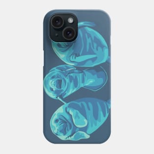 Wake Up Humans! You're Endangered Too Manatees Phone Case