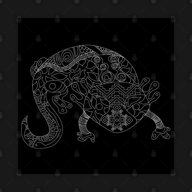 axolotl ajolote in xochimilco mexican pattern by jorge_lebeau