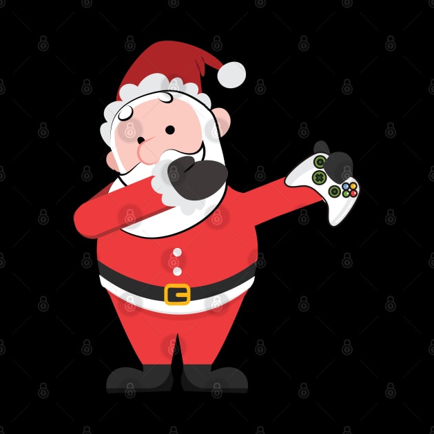 Dabbing Santa Claus Christmas Video Game Gamer by TeeShirt_Expressive