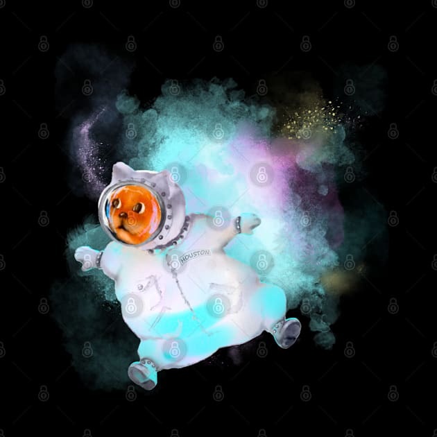 Astronaut Captain Cat by Ljuko