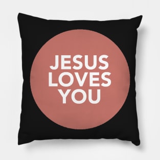 jesus loves you (cherry) Pillow