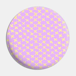 X stitches pattern - pink and yellow Pin