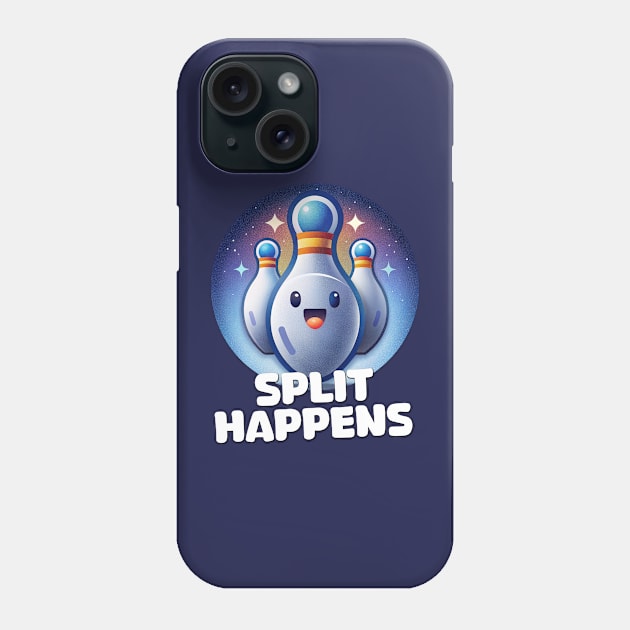 Split Happens Funny Bowling Phone Case by hippohost