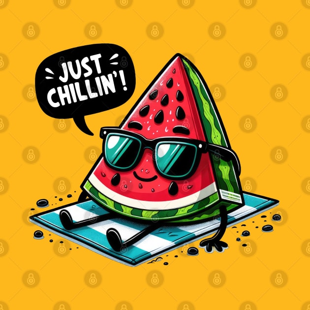 Kawaii Watermelon Beach Chill Sun-Soaked Fun by KUH-WAI-EE