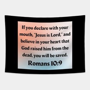 Bible Verse Romans 10:9 Tapestry