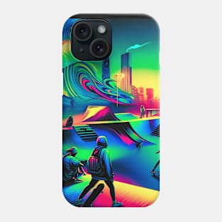 Cyberpunk Skatepark Neon uv reactive Nights Phone Case