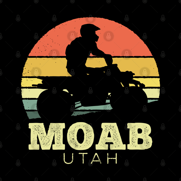 Moab Utah Quadbike Vintage Sunset by DetourShirts