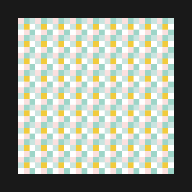 Pastel Color Checkered Seamless Pattern by DesignsbyACl