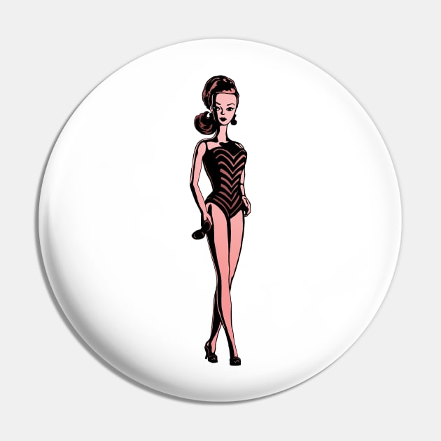 Original Barbie Doll Pin by illustravery