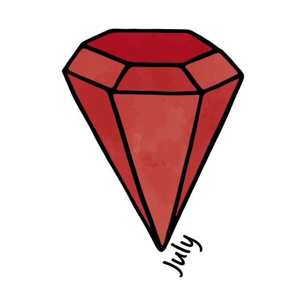 July Ruby Birthstone by murialbezanson