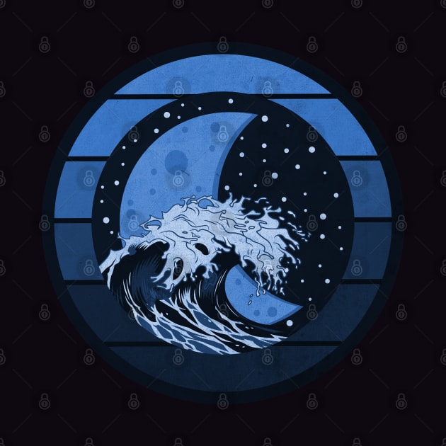 Blue Moon Wave by CTShirts