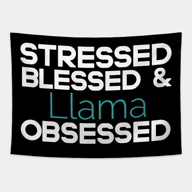 stressed blessed & sheep obsessed,sheep lover gift Tapestry by Design stars 5