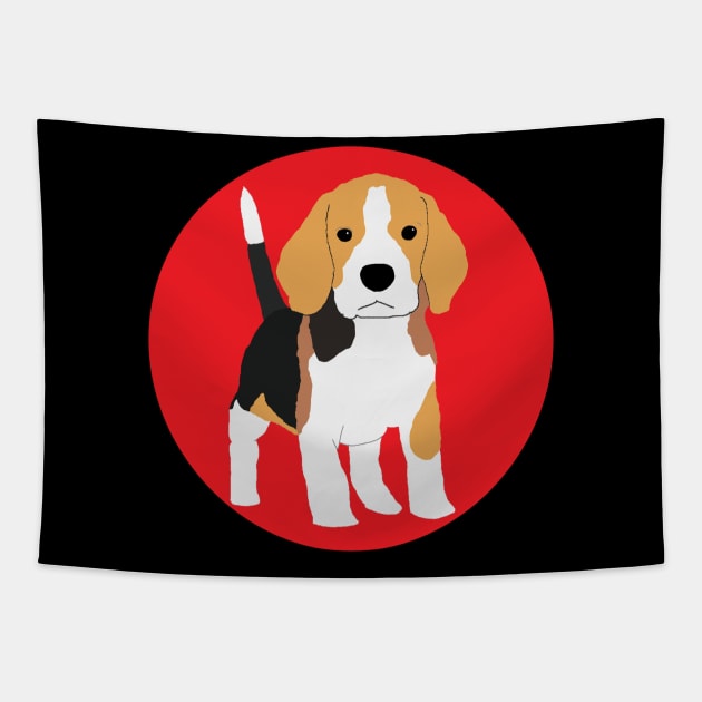 Beagle Cartoon Tapestry by RevolutionInPaint