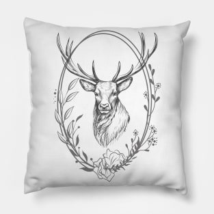 Deer Stag Antlers Hiking Mountains Alps Pillow