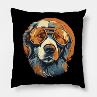 Dog with sunglasses Pillow