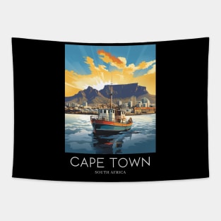 A Pop Art Travel Print of Cape Town - South Africa Tapestry