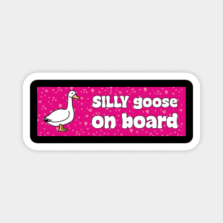 Silly Goose On Board Cute Meme Bumper Car Magnet Magnet