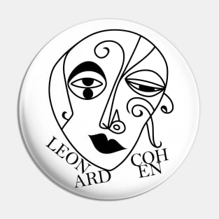 Leonard Cohen /  Aesthetic Fan Art Design Pin