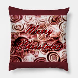 Merry Christmas Swirls Pillow