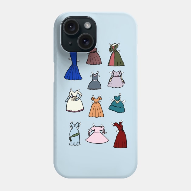 Paper Doll Party Dresses Phone Case by LochNestFarm