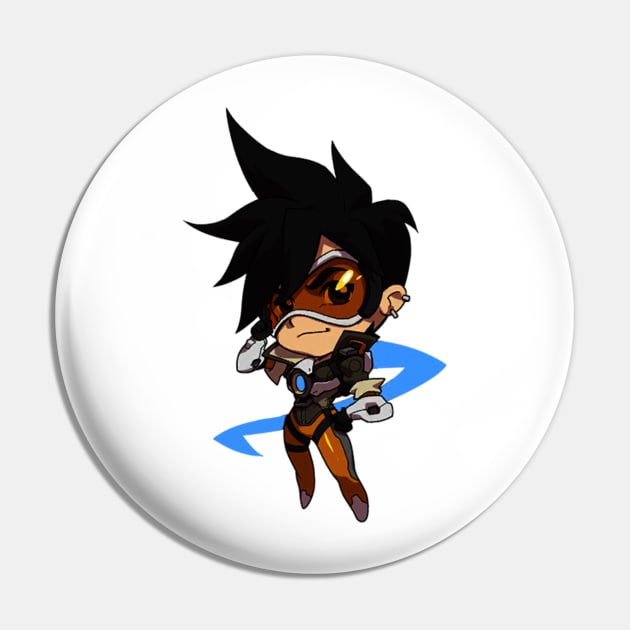 Tracer Cute Spray - Overwatch Pin by Bystanders