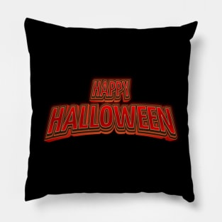 Happy Halloween 3D Modern Bold Text Pillow