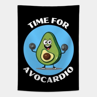 Time For Avocardio | Avocado Pun Tapestry