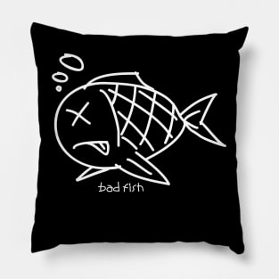 bad fish Pillow