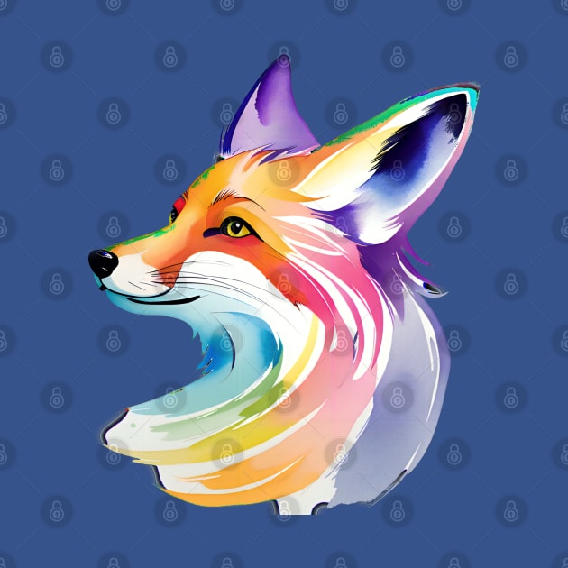 Pastel Watercolor Fox by Holisticfox