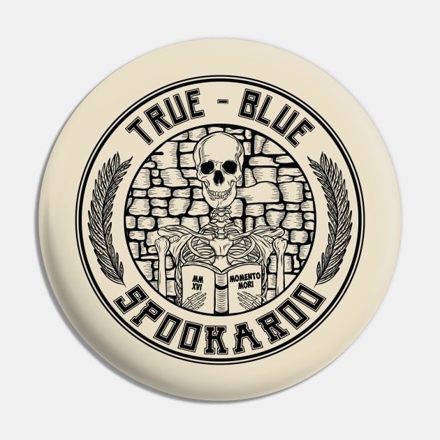 True-Blue Spookaroo Pin by Spooky Times with Eric D