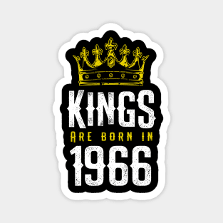 kings are born 1966 birthday quote crown king birthday party gift Magnet