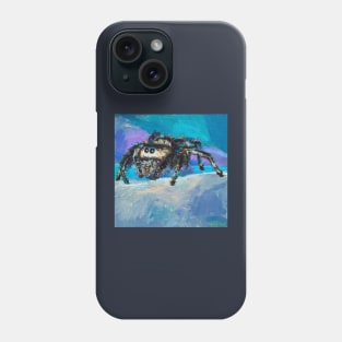 Psychedelic Jumping Spider by Robert Phelps Phone Case