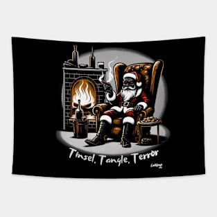 Fiery Feaster Santa's Sneer - A Xmas December Claus Tapestry