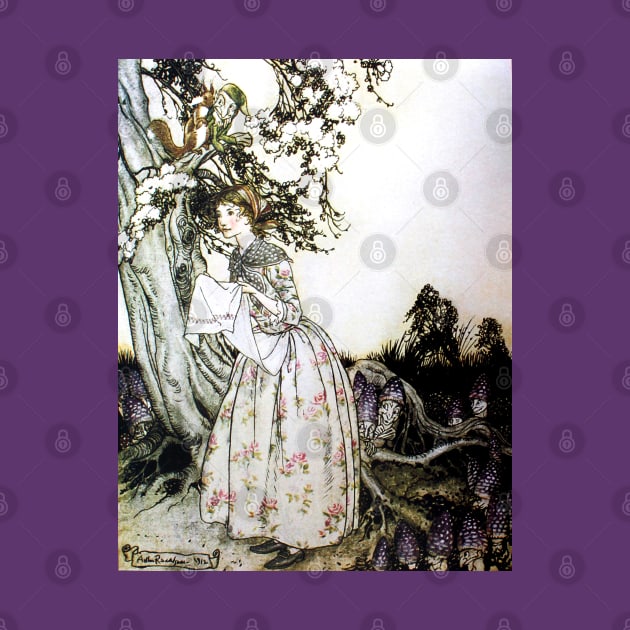 The Fair Maid - Mother Goose - Arthur Rackham by forgottenbeauty