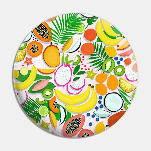 Fresh Fruits and Palms / Colorful Foods and Leaves Pin by matise