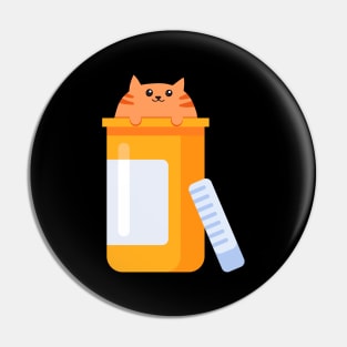 Antidepressant Cat Pill Bottle Mental Health Matters Pin