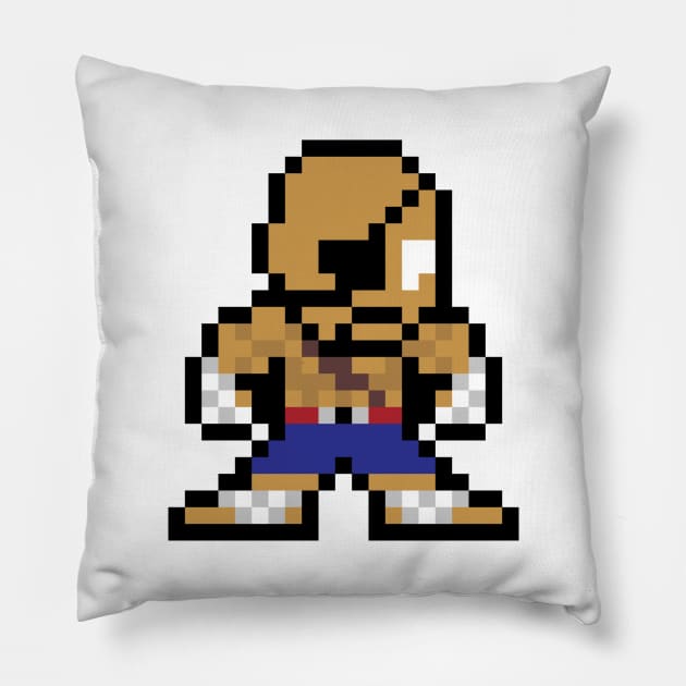 8 Bit Sagat Pillow by Sheriken